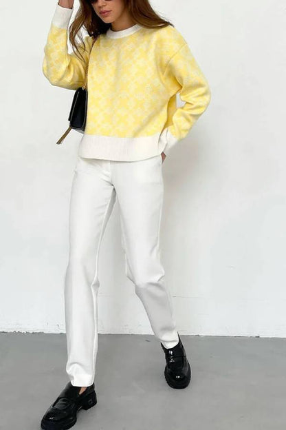 Chic on-trend Jacquard Sweater