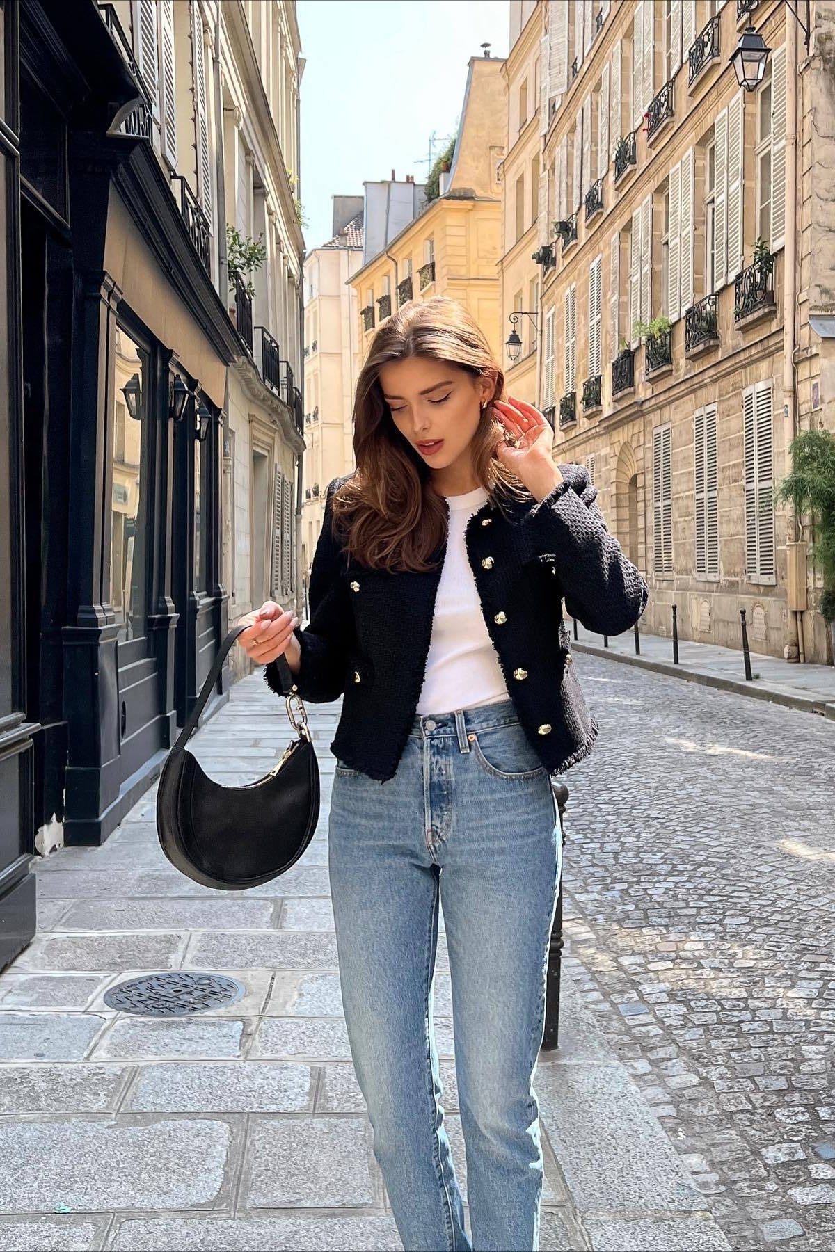 Single Breasted Short Textured Wool Coat