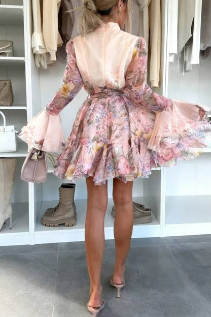 DALEYZA PEACH VISCOSE DRESS