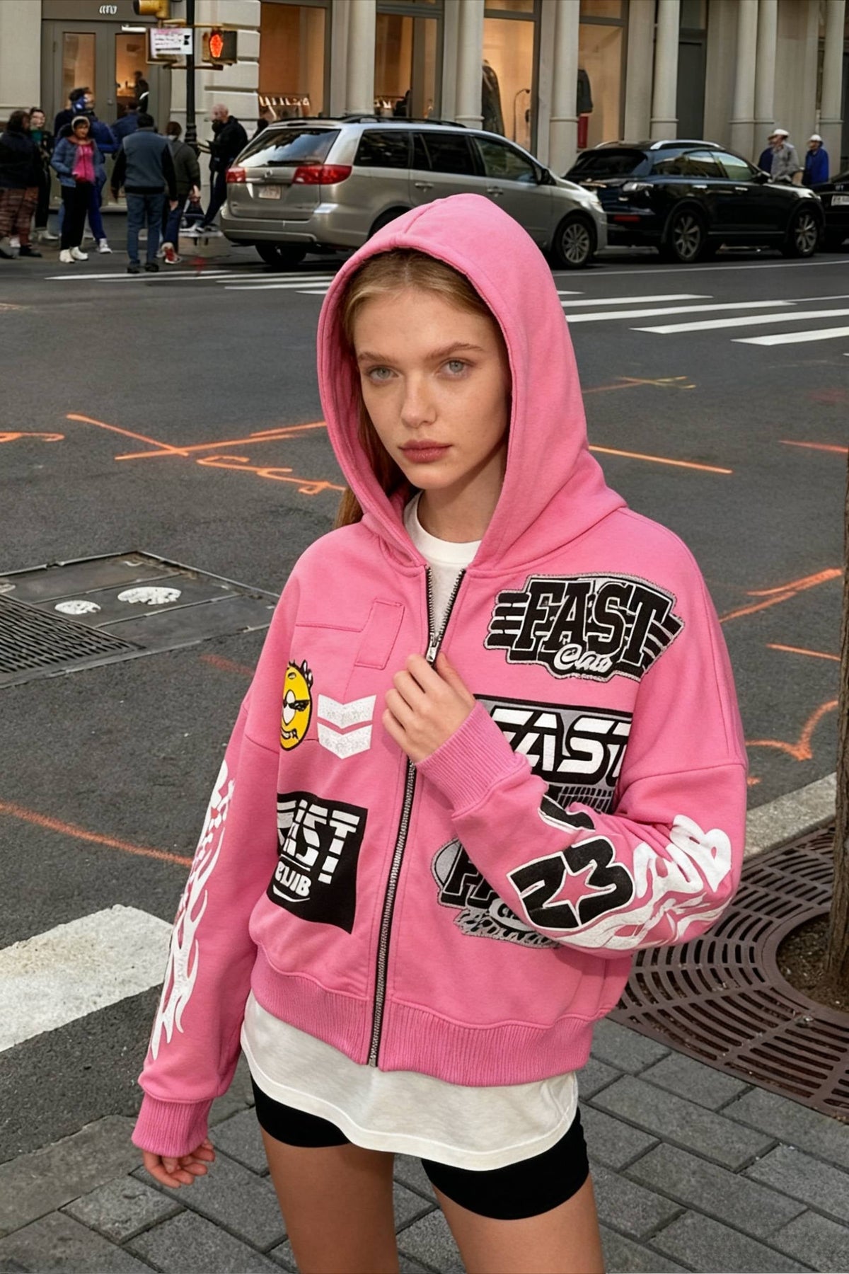 Y2K Retro Letter Hoodie