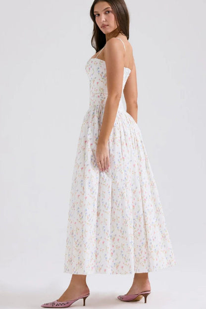 Romantic Tiered A-Line Floral Dress
