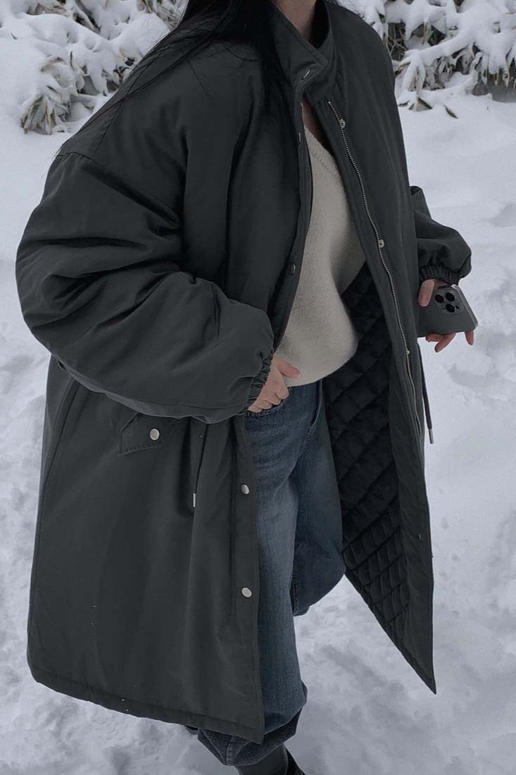 Relaxed Fit Longline Puffer Jacket