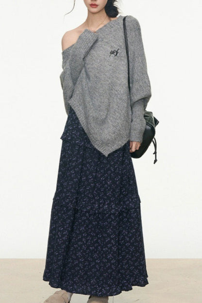 Slouchy Off Shoulder Sweater