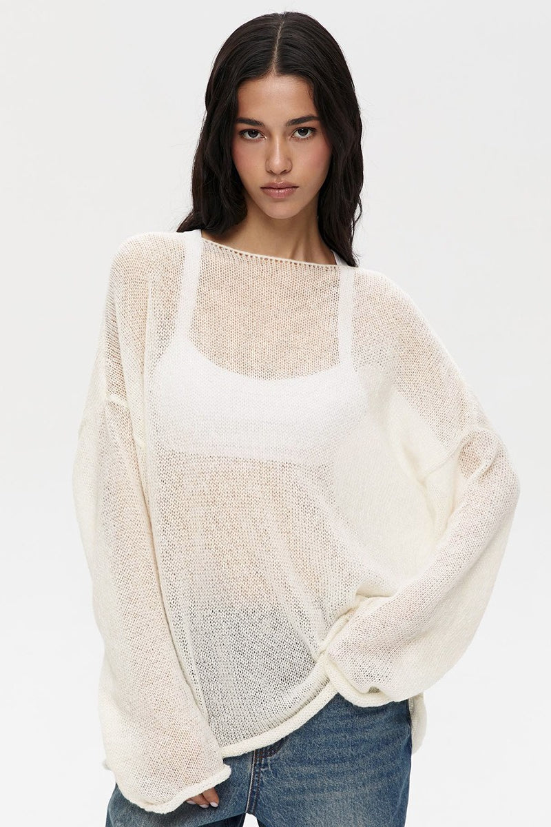 Lightweight Hollow Knit Sweater