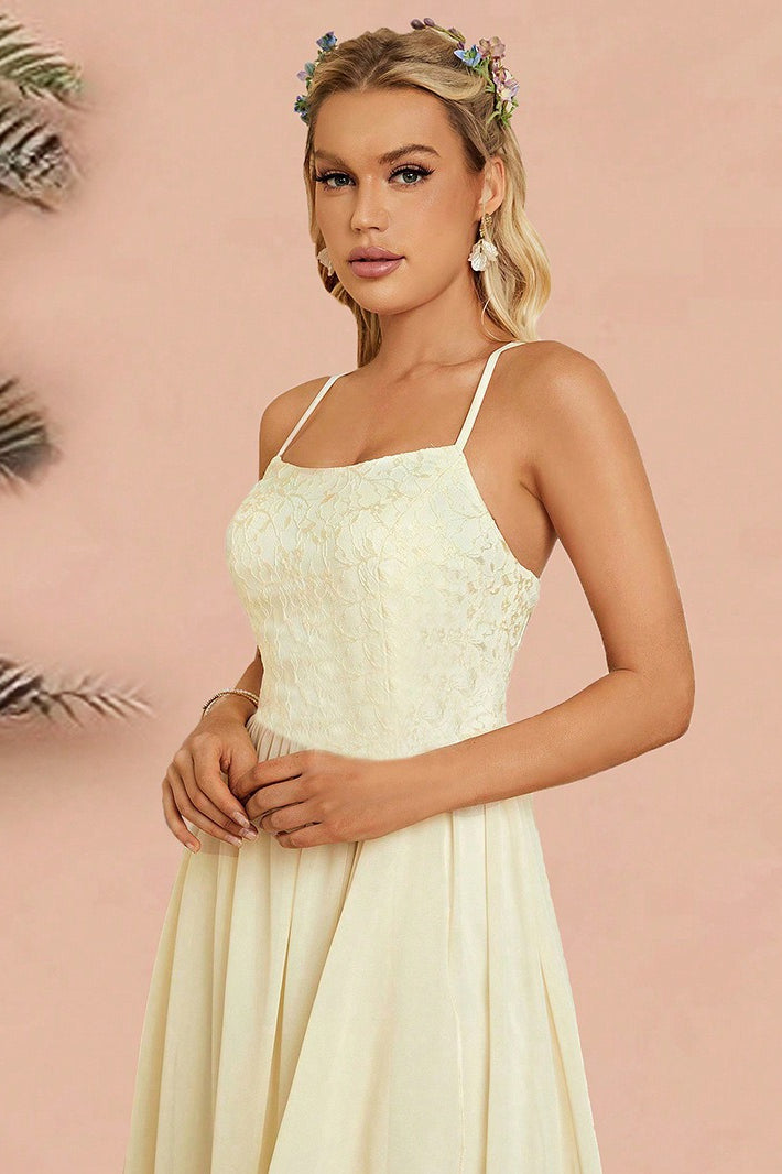 Sexy Backless Spaghetti Strap Party Gown Prom Dress