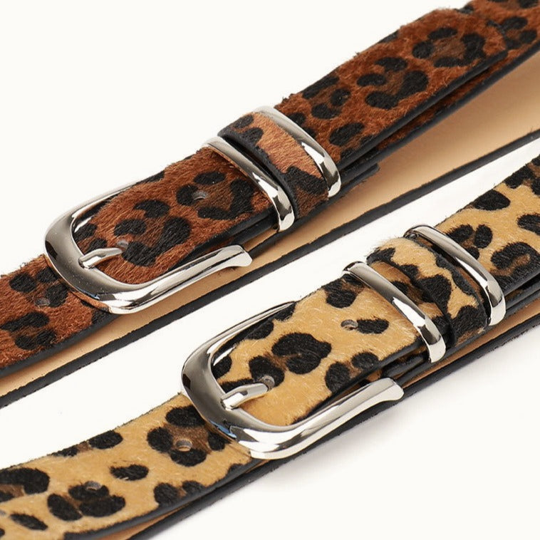 Leopard Double Ring Buckle Versatile Waist Belt