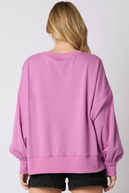 Halloween Letter Bowknot Sweater Loose Casual Top
