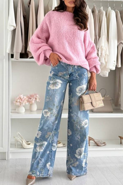 FIERRA pastel pink sweater with wool