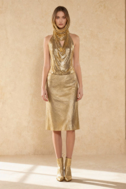 Venus Hoodie Stylish Metallic Top