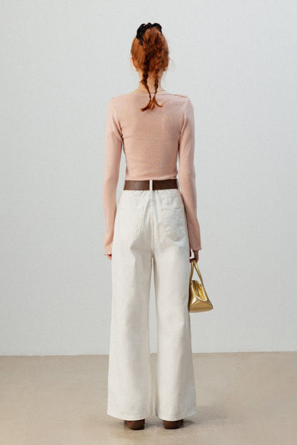 Layered Cowl Neck Knit Top