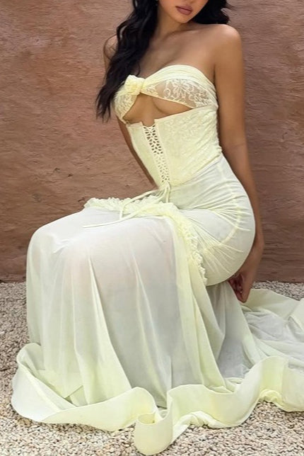 Solid Color High Waist Bodycon Dress