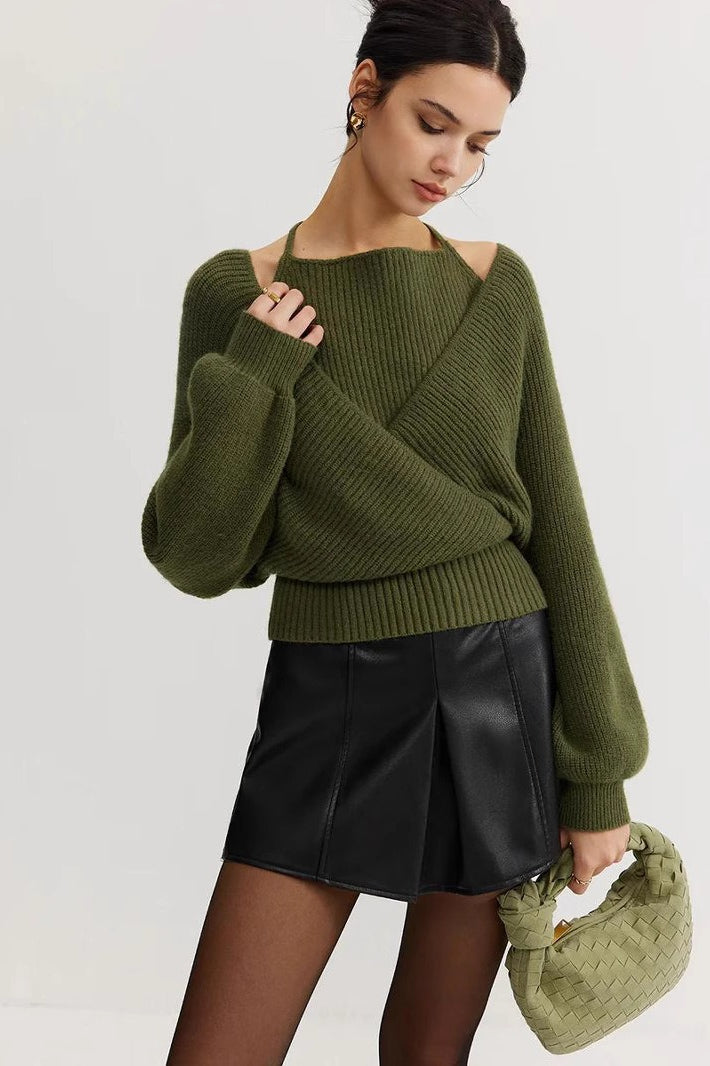 Chic Layered Style Knit Sweater