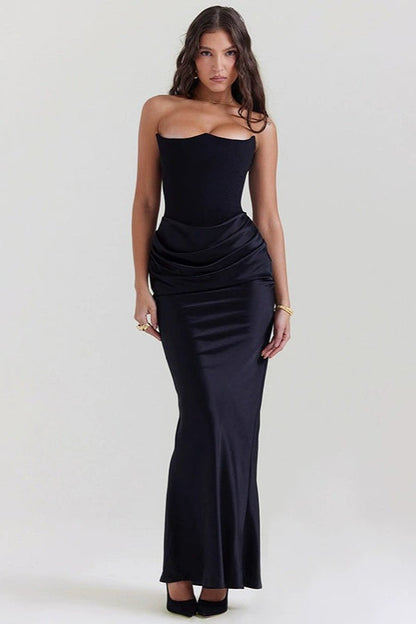 Low-Back Strapless Party Dress