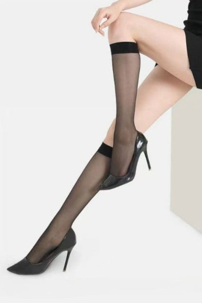 Sheer Silicone Grip Knee High Stockings