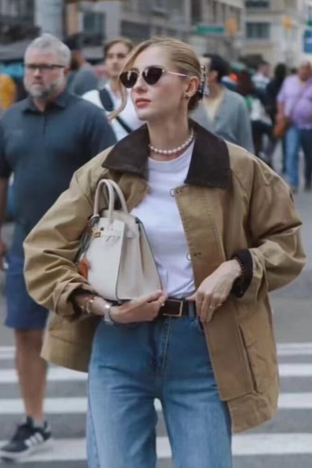 Vintage Notch Collar Cargo Jacket