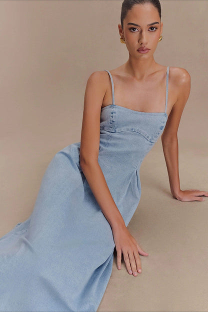 Strapless Denim Dress