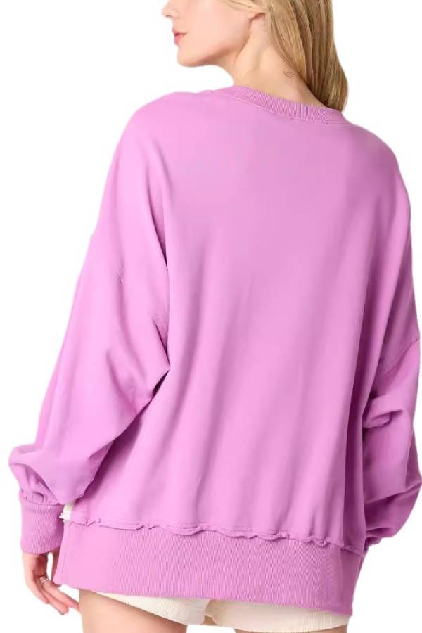 Colorblock Striped Top Casual Loose Long Sleeve Sweater