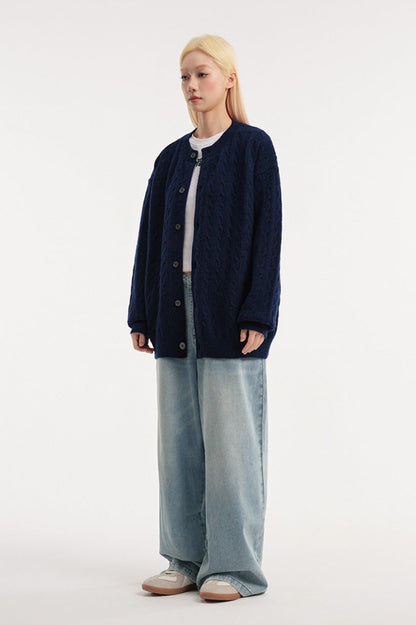 Cable Knit Vintage Cardigan
