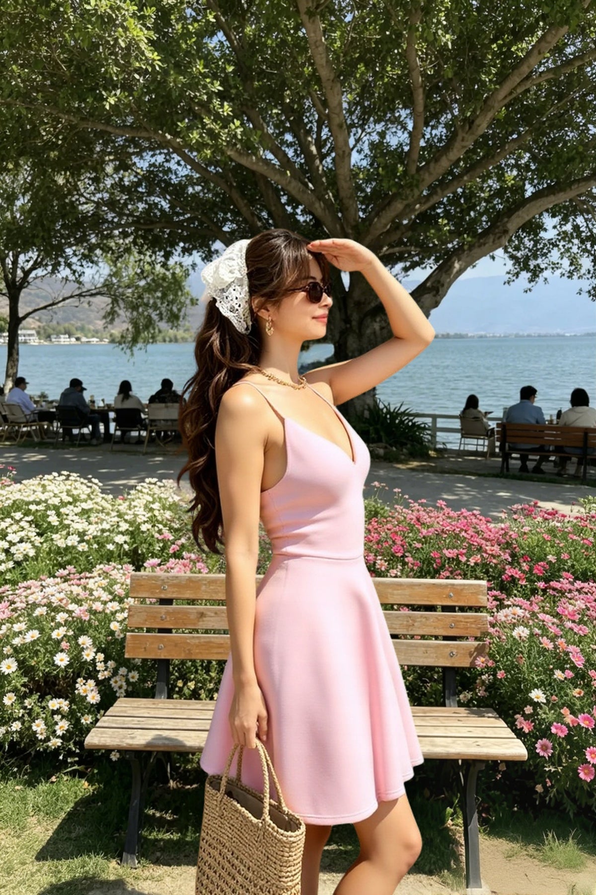 Summer Dress Sling Solid Color a Line Party Club Dress Sleeveless High Waist Fashion Mini Dress Female Plus Size