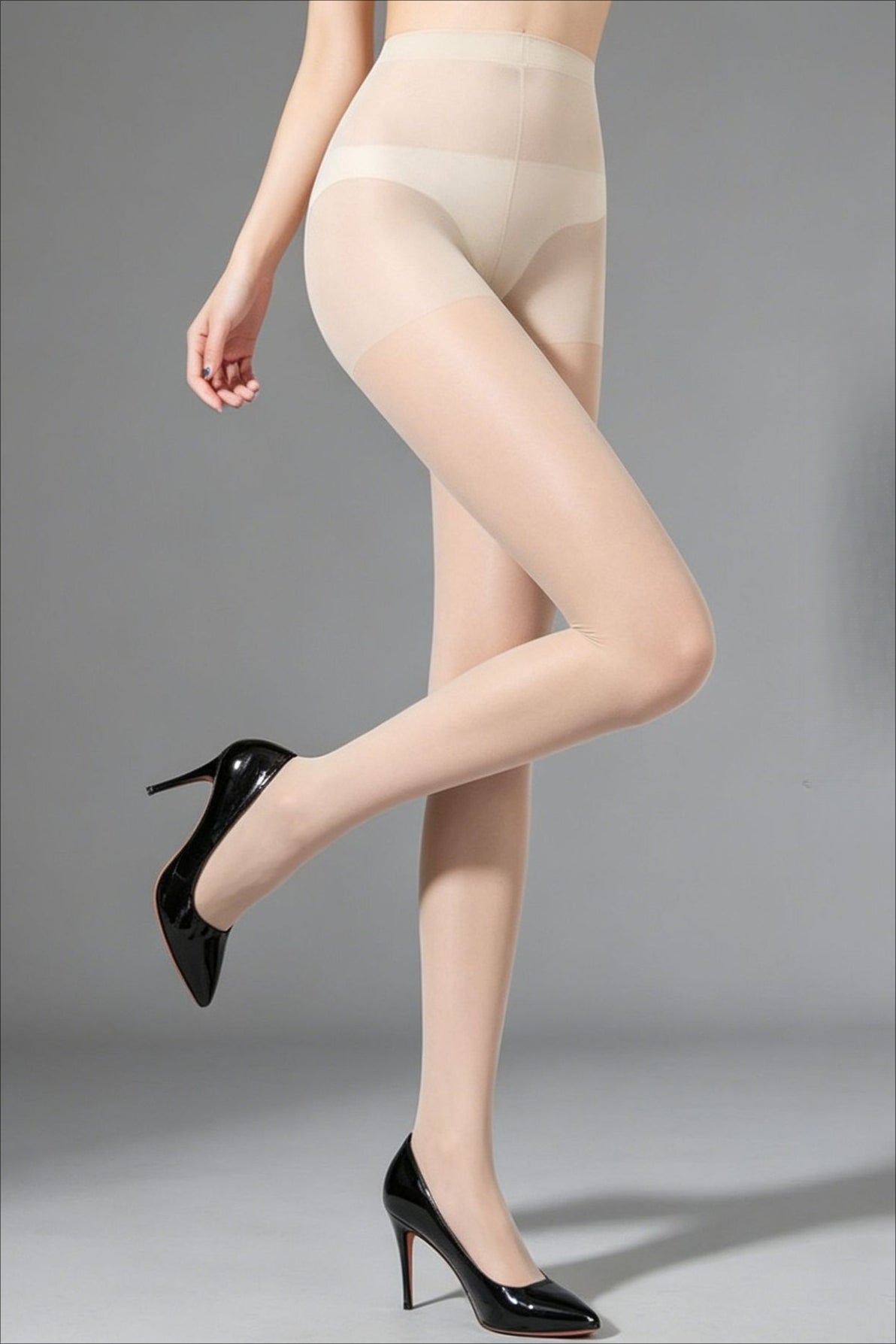 Plus Size Double Gusset Durable Sheer Tights