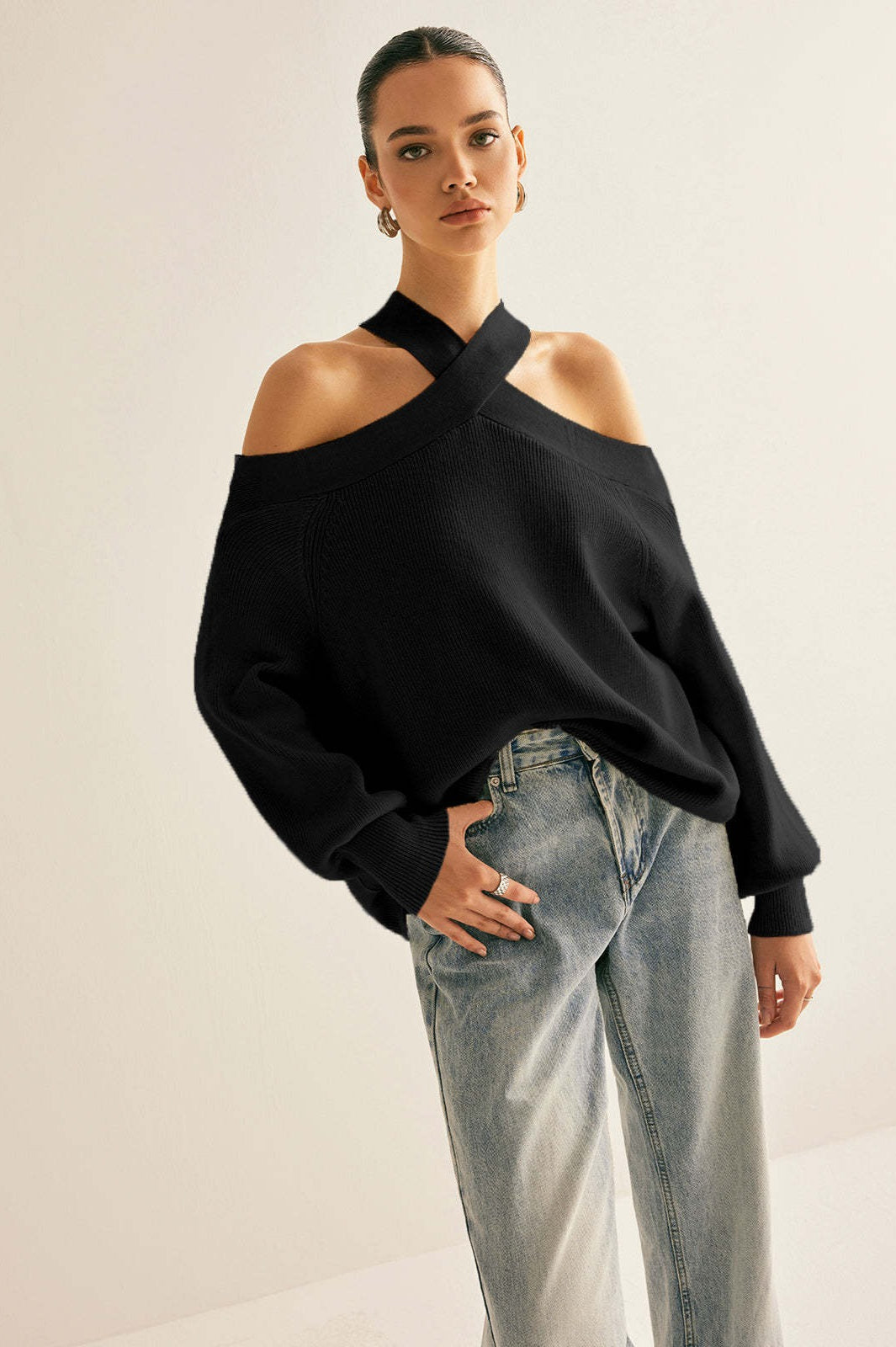 Chic Pullover Off Shoulder Sweater