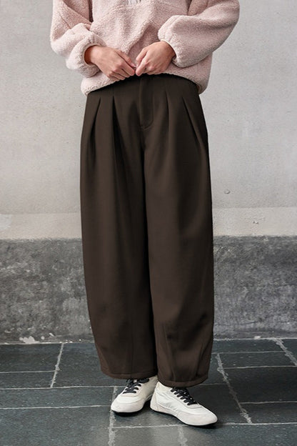 Relaxed Fit Wide Leg Knit Pants