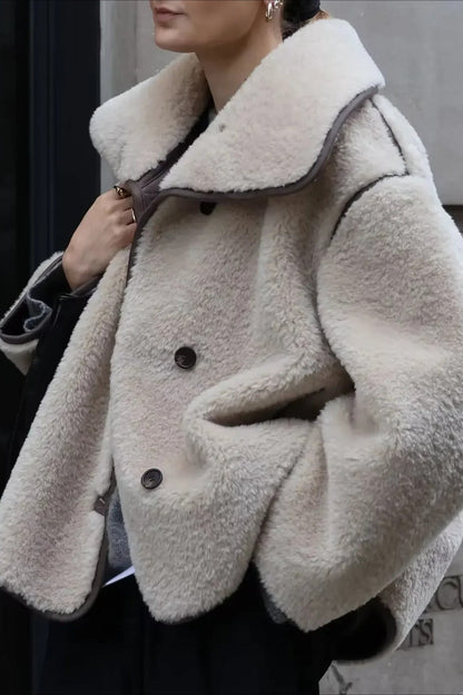 Fleece Lapel Short Jacket