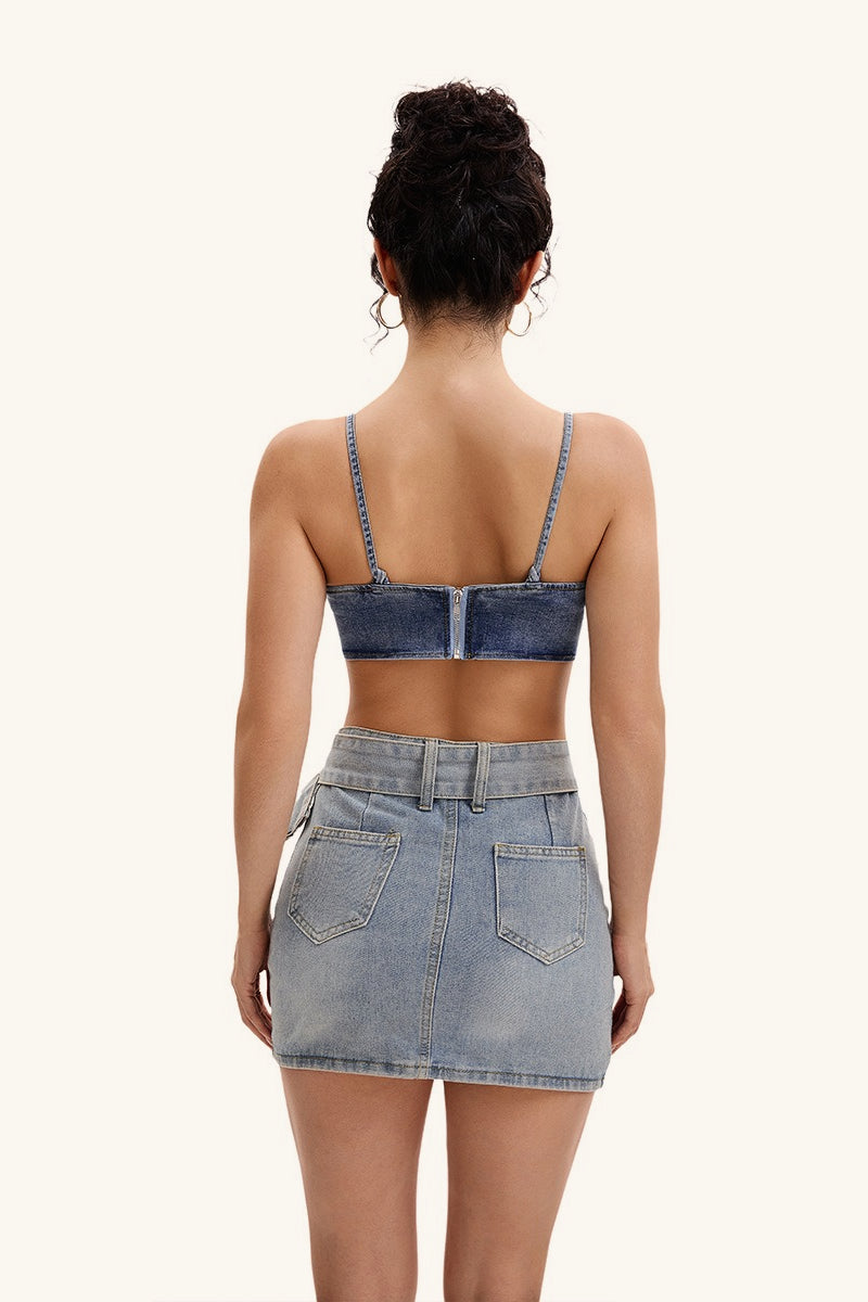 Sexy Heart Halter Backless Crop Top