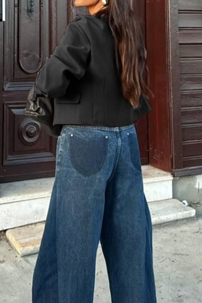 Resort Solid Color Long Sleeve Coat