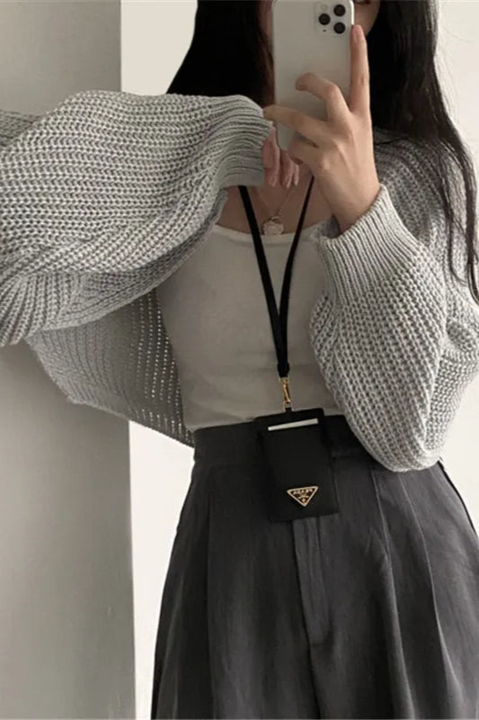 Elegant Knit Batwing Cardigan