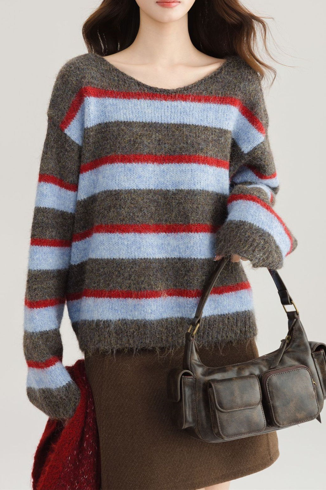 Crew Neck Colorblock Sweater