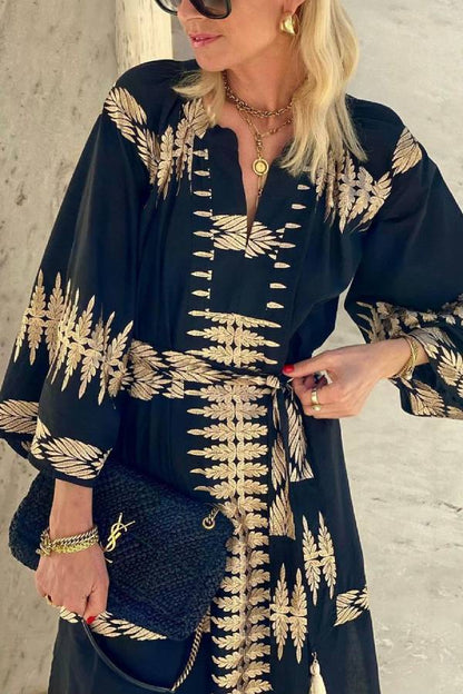 Midnight Boho Bliss Dream Midi Dress