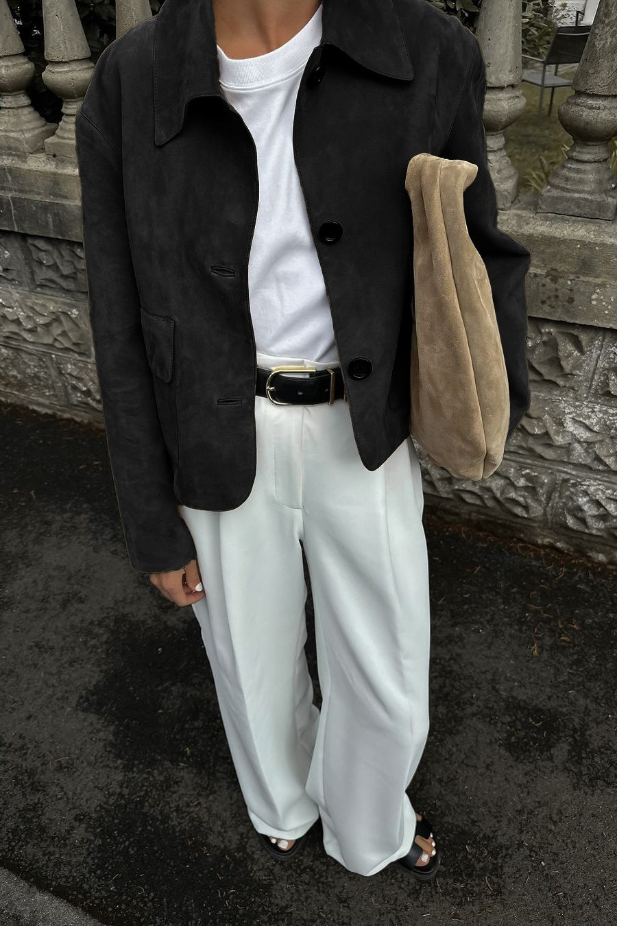 Commuter Solid Button Front Long Sleeve Coat
