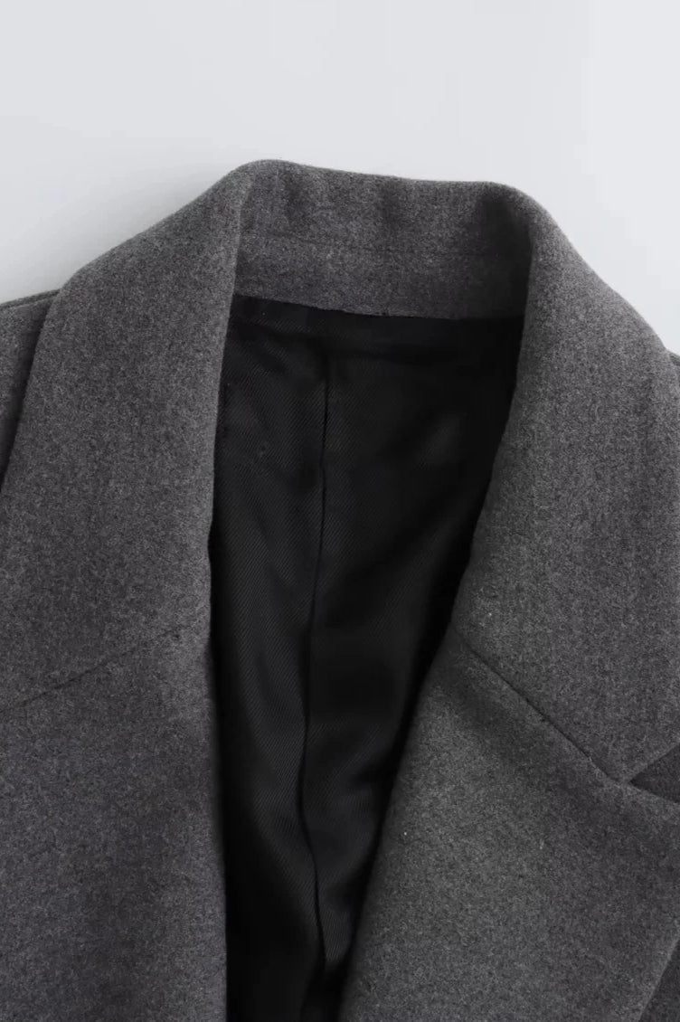 Oversized V-Neck Padded Blazer