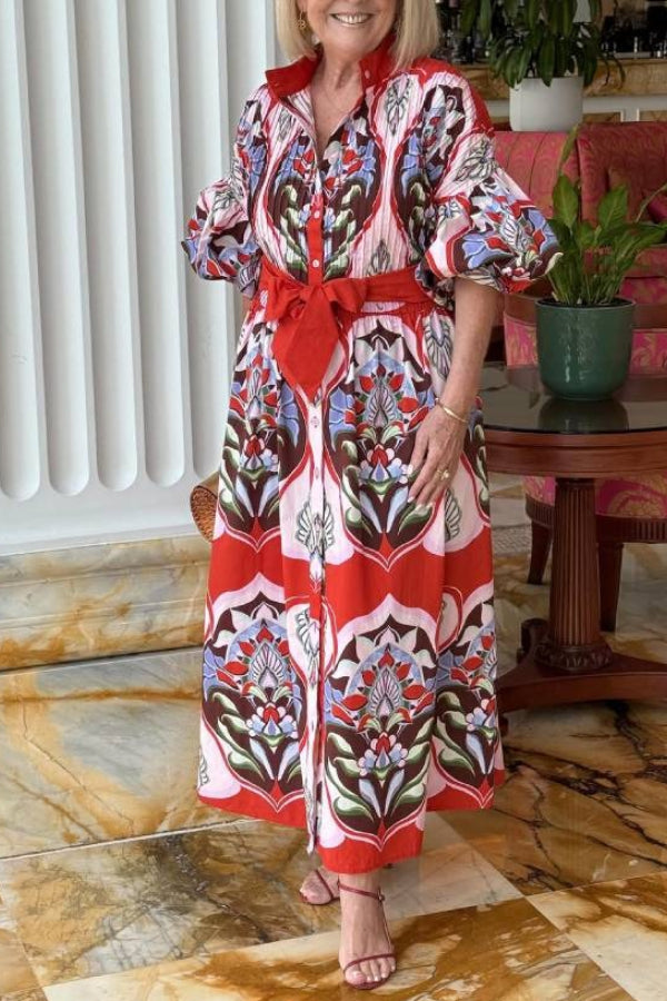 Dress Phoebe Print Red