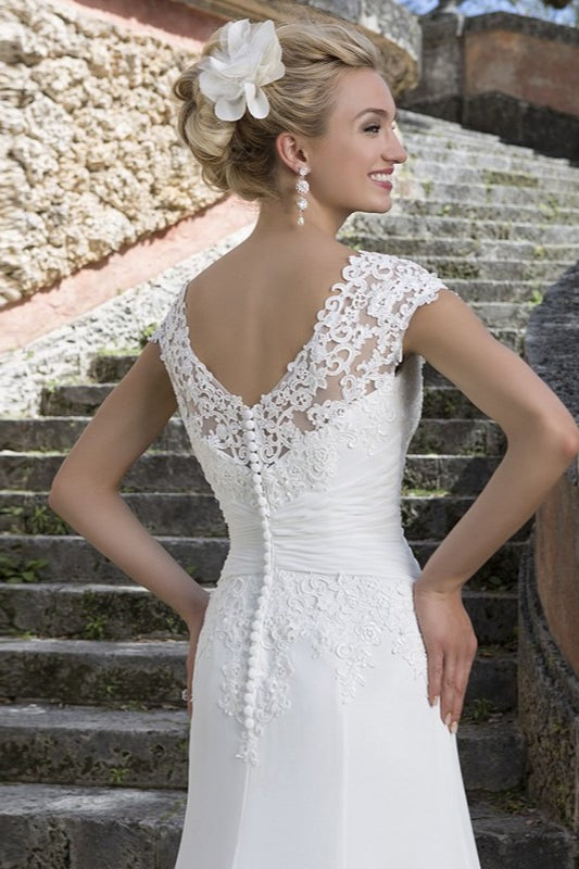 Off Shoulder Lace Train Prom Dress