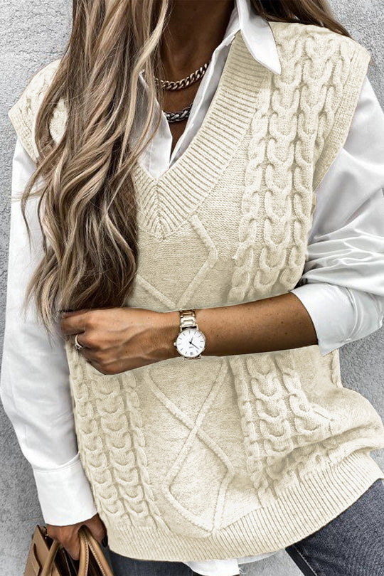 Oversized Vest Knit Sweaters Tank Pullover Fall Outfit
