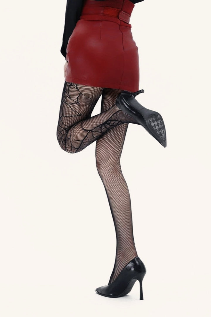 Y2K Gothic Spider Web Fishnet Tights