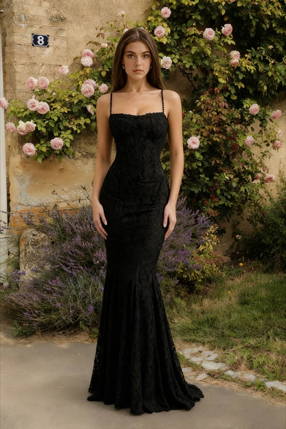Elegant Maxi Mermaid Spaghetti Strap Dress