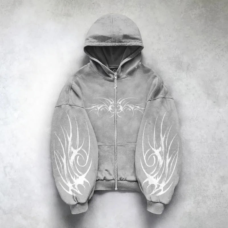 Retro Graphic Oversized Hoodie