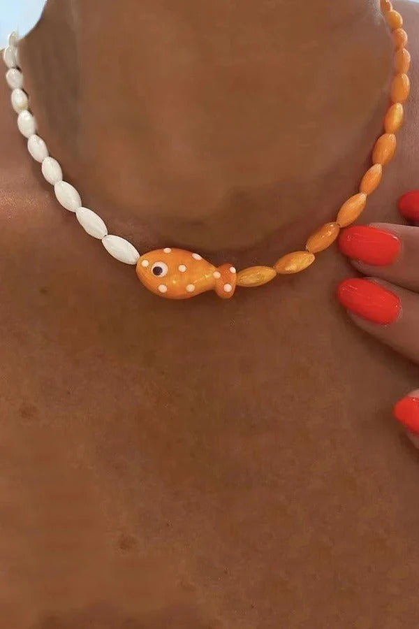 Cute Polka Dot Clownfish Necklace