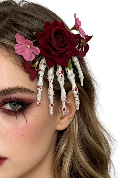Dark-style Skull Hand Side Hair Clip