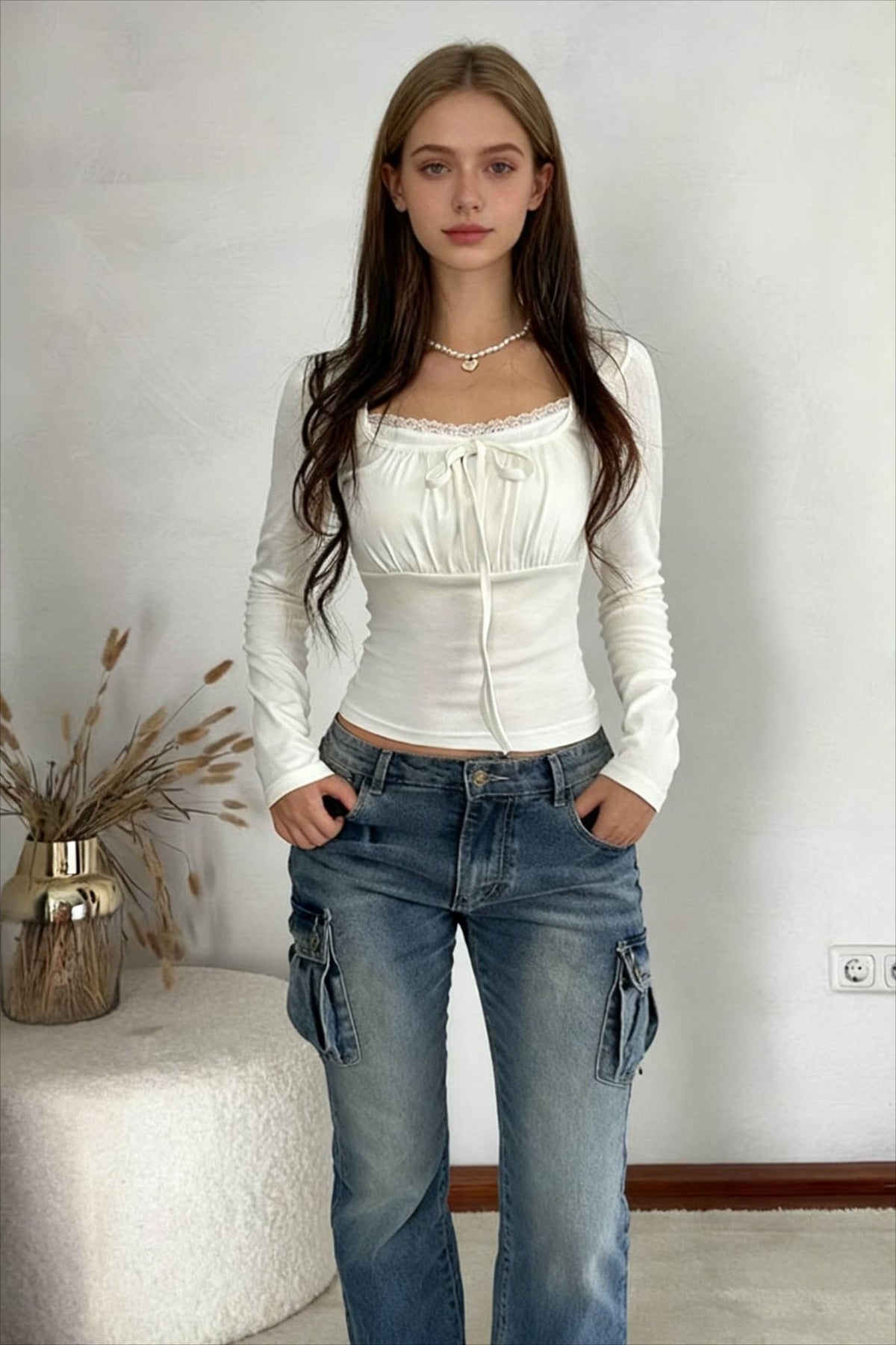 Coquette Bow Ruched Bust Top