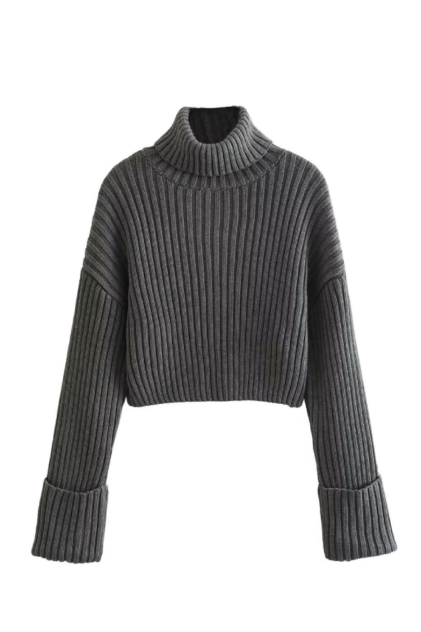Ribbed Turtleneck Sweater