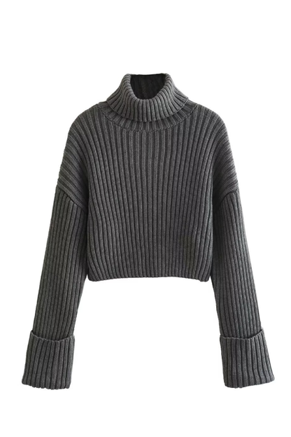 Ribbed Turtleneck Sweater