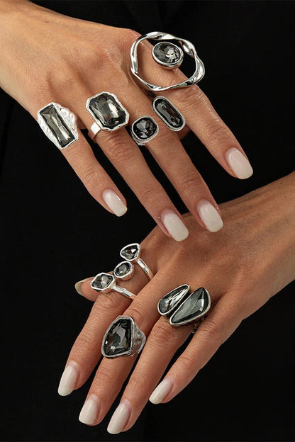 Geometric Square Metal-style Ring