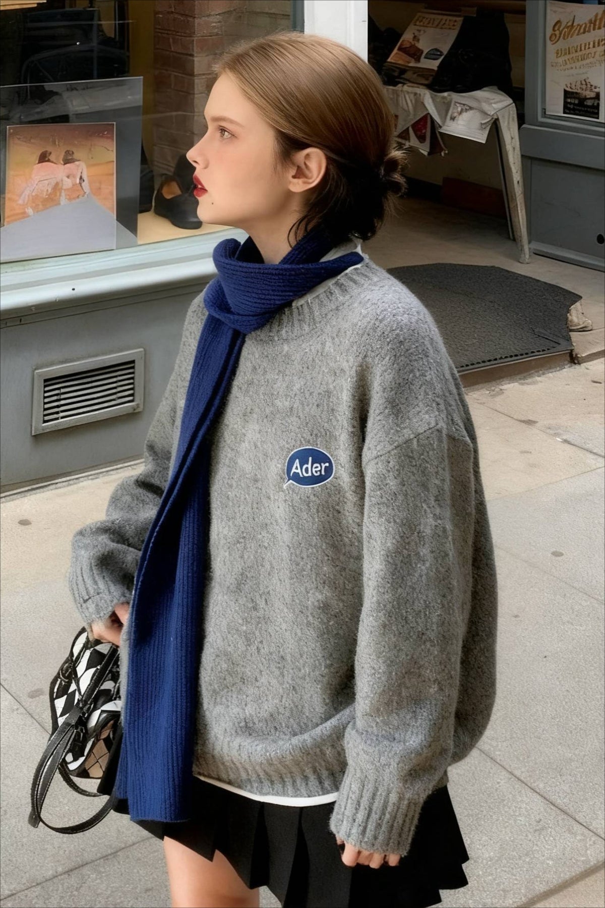Cartoon Embroidered Knitted Sweater