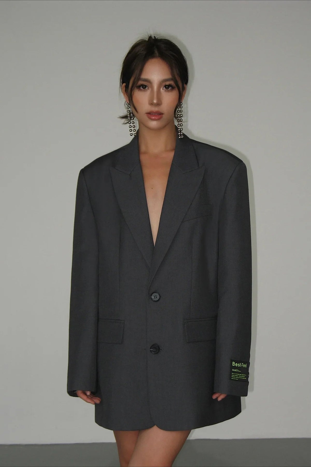 Retro Loose V-Neck Blazer