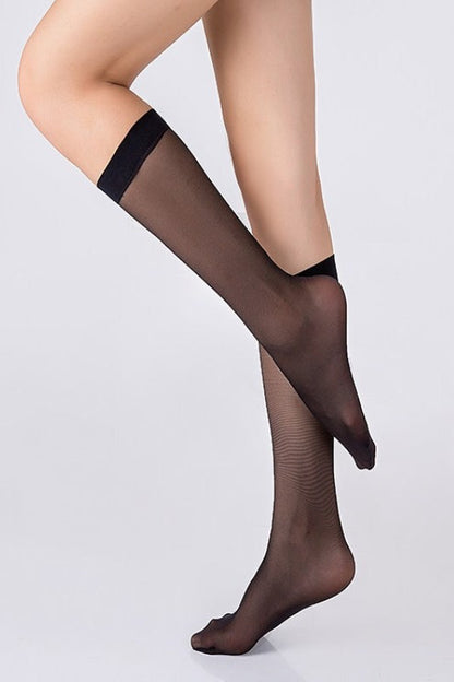 Seamless Sheer Nude Knee High Tights