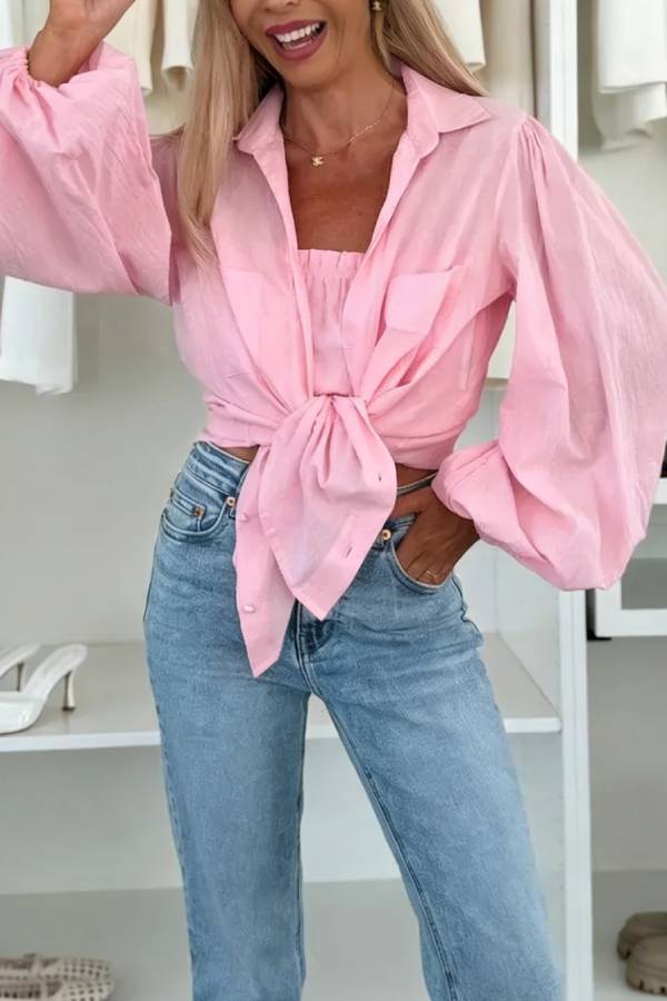SHIRT WITH TOP PINK